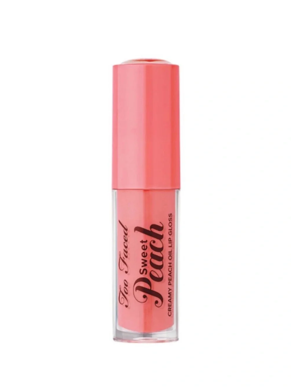 NIB! Too Faced Sweet Peach Creamy Peach Oil Lip Gloss - 0.4oz
